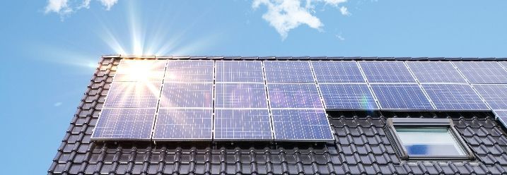 Solarzellen auf dem dach